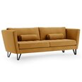 Trivietė sofa Homede Deltin, geltona