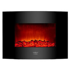 Настенный декоративный электрический камин Cecotec Warm 2200 Curved Flames 2000W Чёрный цена и информация | Камины | pigu.lt