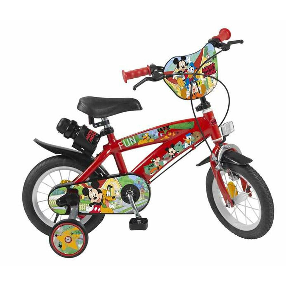 Vaikiškas dviratis Toimsa Mickey Mouse, 12", raudonas цена и информация | Dviračiai | pigu.lt