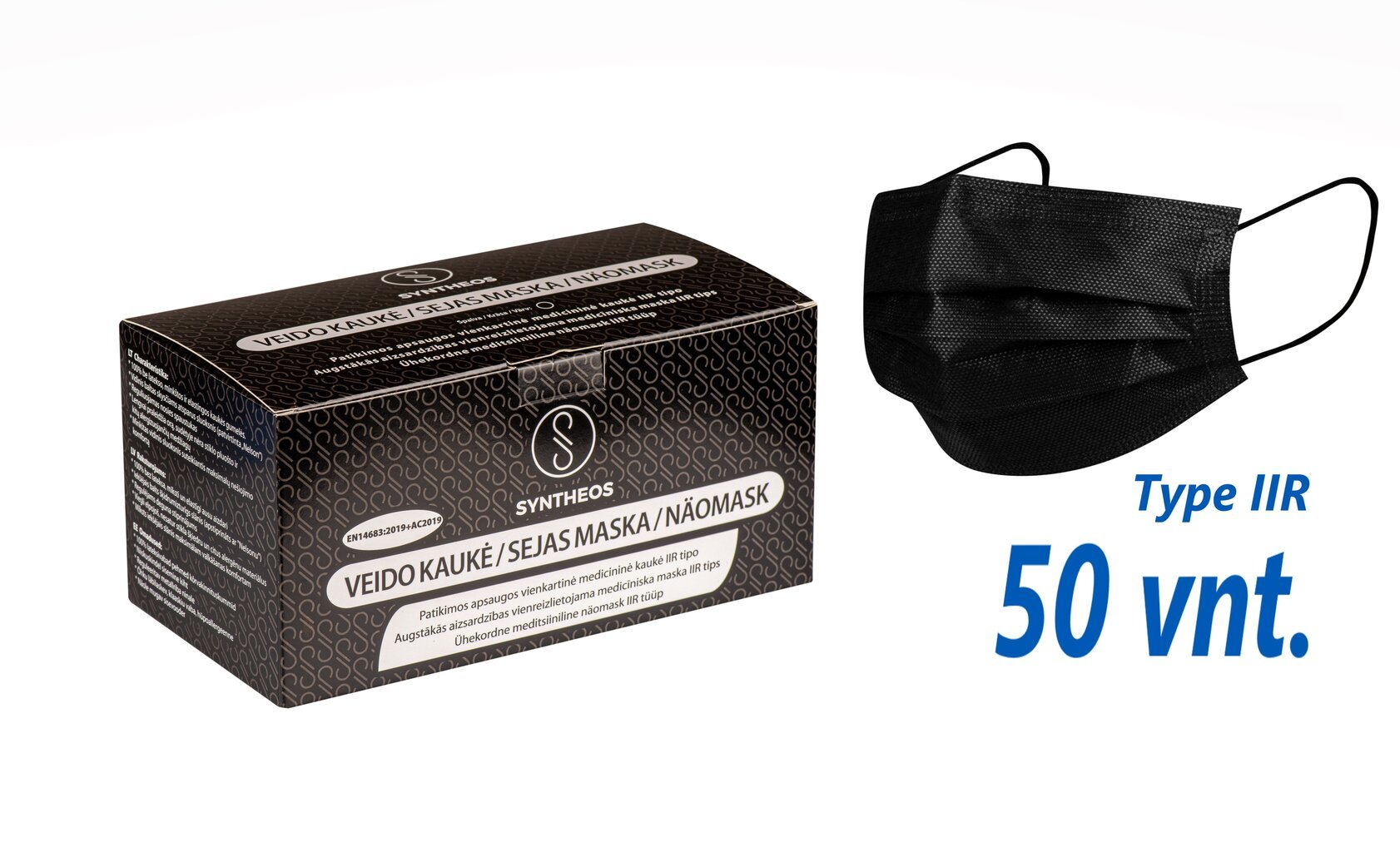 Rinkinukas "STAY SAFE - BLACK" - Medicininės juodos kaukės 50 vnt. + rankų dezinfekantas su obuolių kvapu 100 ml + drėgnos servetėlės 48 vnt. kaina ir informacija | Pirmoji pagalba | pigu.lt