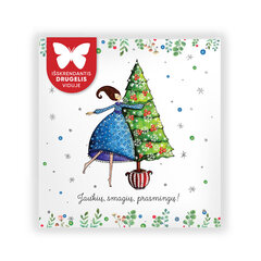 Popierinis atvirukas su drugeliu „Kalėdinės akimirkos" цена и информация | Конверты, открытки | pigu.lt