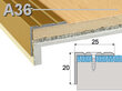 Profilis A36 laiptams 25x20mm, spalva matinio sidabro, Effector цена и информация | Sujungimo profiliai | pigu.lt