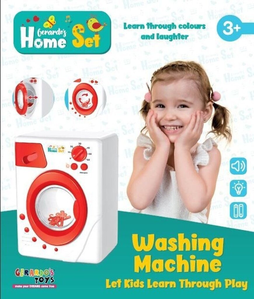 Vaikiška skalbimo mašina Home Set цена и информация | Žaislai mergaitėms | pigu.lt