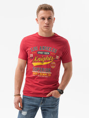 Vyriški marškinėliai su raštu Ombre S1434 Knights kaina ir informacija | Vyriški marškinėliai | pigu.lt