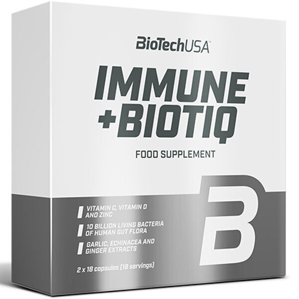 Maisto papildas BioTech Immune+Biotiq 18pak. kaina ir informacija | Vitaminai | pigu.lt