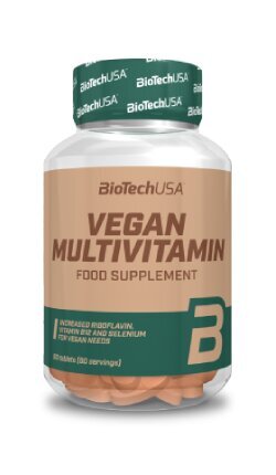 Maisto papildas Biotech Vegan Multivitamin 60 tabl.\ kaina ir informacija | Vitaminai | pigu.lt