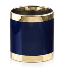 Керамический вазон Emerald, круглый, синий/золотой, 13 x 13(В) см цена и информация | Вазоны | pigu.lt