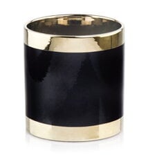 Керамический вазон Emerald, круглый, черный/золотой, 13 x 13(В) см цена и информация | Вазоны | pigu.lt