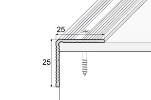 Profilis A40 laiptams 25x25mm, spalva matinio aukso, Effector kaina ir informacija | Sujungimo profiliai | pigu.lt