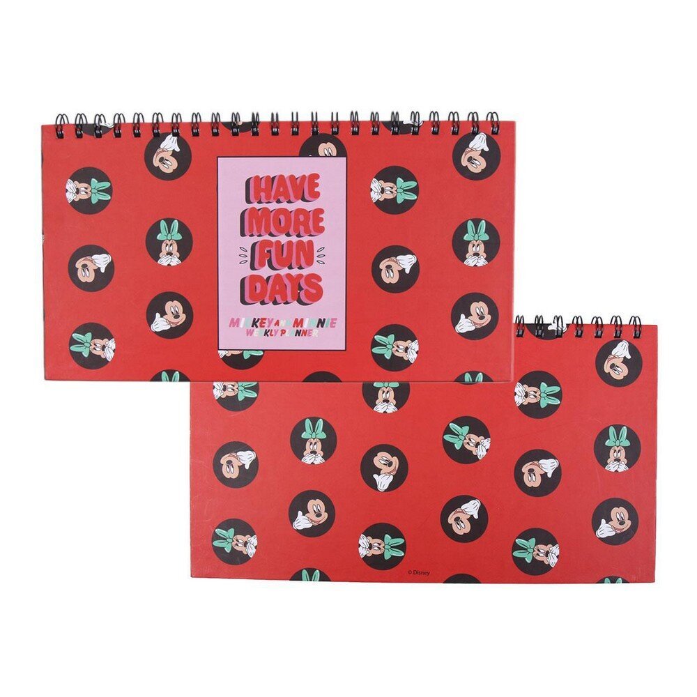 Užrašų knygelė Weekly Planner Minnie Mouse, 35 x 16,7 x 1 cm цена и информация | Sąsiuviniai ir popieriaus prekės | pigu.lt