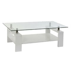 Šoninis stalas DKD Home Decor, Stiklas/Metalas/Medis, (120 x 60 x 42 cm), balta kaina ir informacija | Kavos staliukai | pigu.lt
