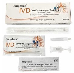 Singclean - greitasis COVID-19 antigeno testas iš seilių, 400 vnt. kaina ir informacija | COVID-19 greitieji testai | pigu.lt