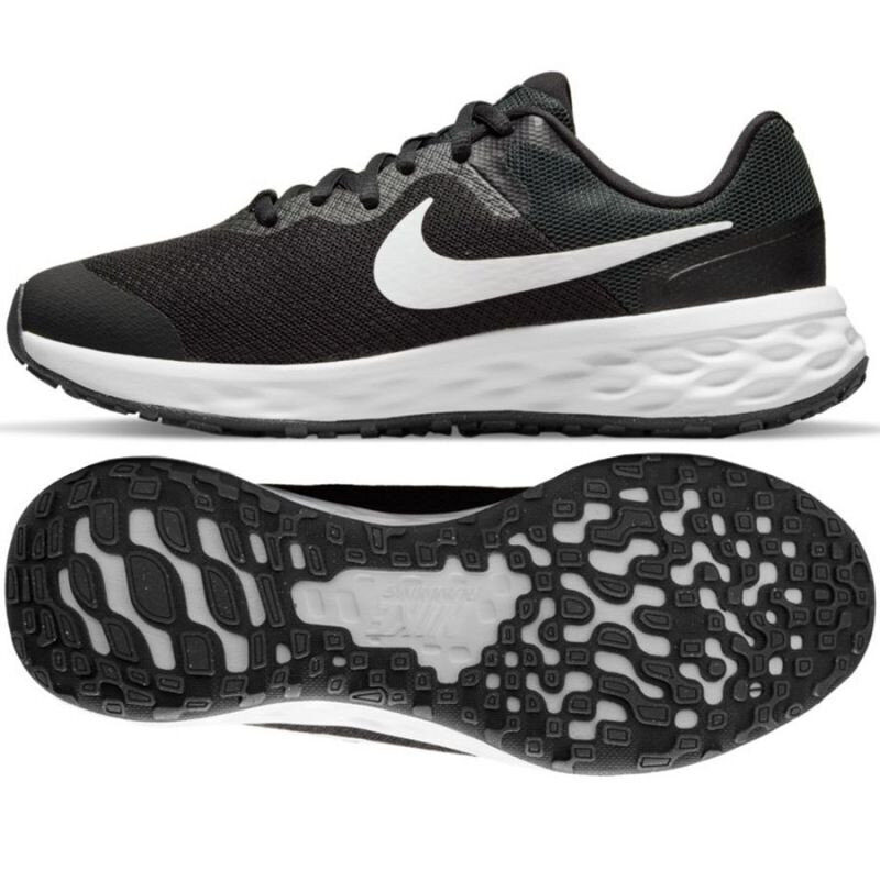 Sportiniai batai vaikams Nike Revolution 6 Jr DD1096003, juodi цена и информация | Sportiniai batai vaikams | pigu.lt