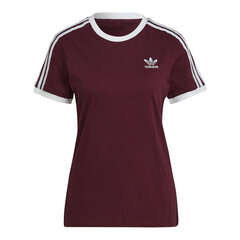 Marškinėliai moterims Adidas 3 Strtipes W H06774 H06774, raudoni kaina ir informacija | Marškinėliai moterims | pigu.lt