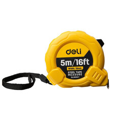 Matavimo juosta Deli Tools EDL9005Y, 5m/19mm kaina ir informacija | Mechaniniai įrankiai | pigu.lt