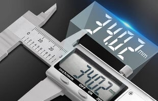 Vernier Caliper 150mm Deli Tools EDL91150 (silver) цена и информация | Механические инструменты | pigu.lt