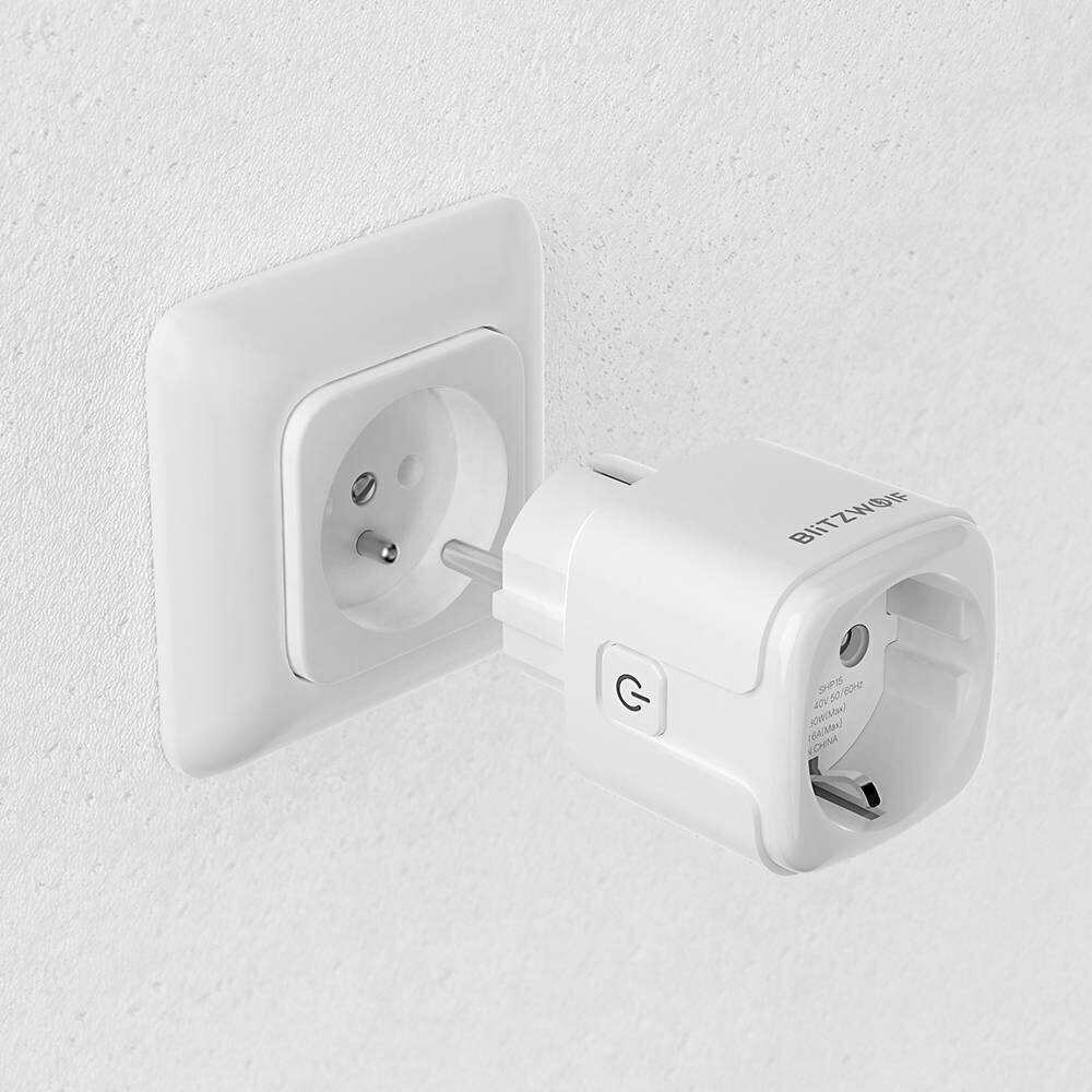 Blitzwolf BW-SHP15 smart socket rozetė, WiFi, 3680W цена и информация | Elektros jungikliai, rozetės | pigu.lt