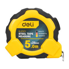 Matavimo juosta Deli Tools EDL3797Y kaina ir informacija | Mechaniniai įrankiai | pigu.lt