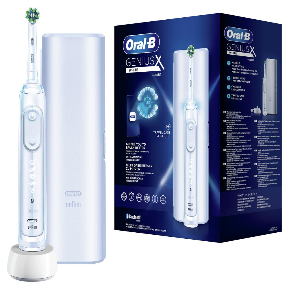 Oral-B Genius X, baltas цена и информация | Elektriniai dantų šepetėliai | pigu.lt