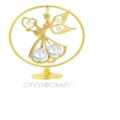 Ангел  в круге с кристаллами SWAROVSKI цена и информация | Детали интерьера | pigu.lt