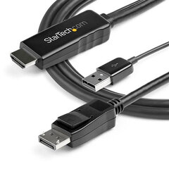 Адаптер для DisplayPort на HDMI Startech HD2DPMM3M            3 m Чёрный цена и информация | Кабели и провода | pigu.lt