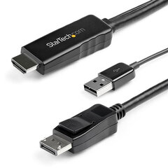 Адаптер для DisplayPort на HDMI Startech HD2DPMM3M            3 m Чёрный цена и информация | Кабели и провода | pigu.lt