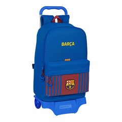 Школьный рюкзак с колесиками F.C. Barcelona (27 x 10 x 67 cm) цена и информация | Школьные рюкзаки, спортивные сумки | pigu.lt