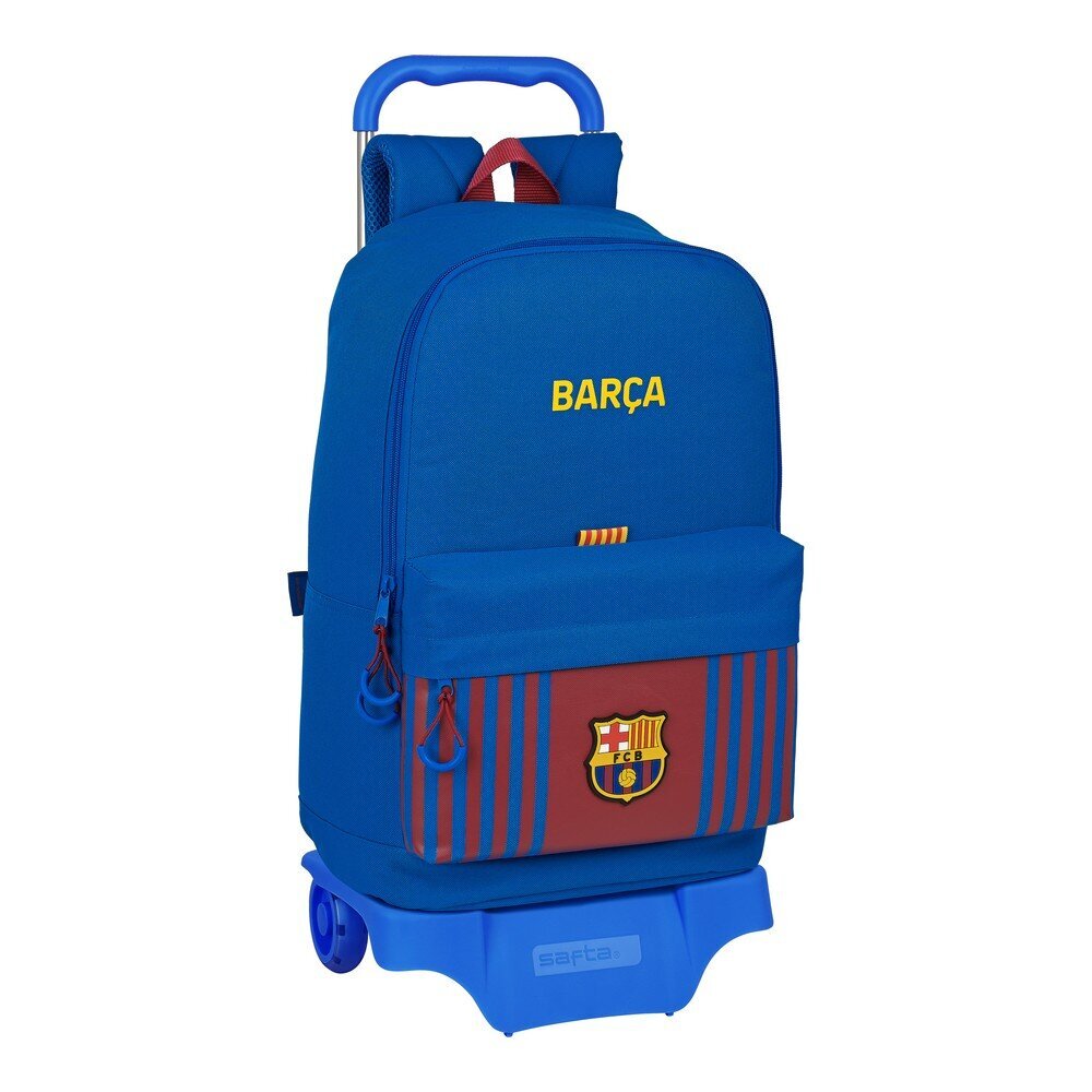 Mokyklinė kuprinė su ratukais F.C. Barcelona, mėlyna цена и информация | Kuprinės mokyklai, sportiniai maišeliai | pigu.lt