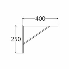 Sustiprintas laikiklis 400×250 ZN kaina ir informacija | Mechaniniai įrankiai | pigu.lt