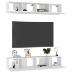 Televizoriaus spintelės, 4vnt., 80x30x30cm, baltos kaina ir informacija | TV staliukai | pigu.lt
