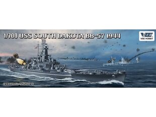 Konstruktorius USS Battleship South Dakota BB-57 1944.6, 1/700, 57005 kaina ir informacija | Konstruktoriai ir kaladėlės | pigu.lt