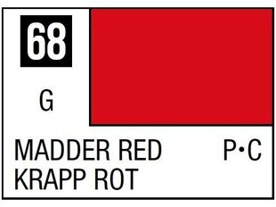 Mr.Color serijos nitro dažai C-068 Madder Red, 10ml kaina ir informacija | Piešimo, tapybos, lipdymo reikmenys | pigu.lt