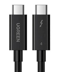 Кабель USB-C на USB-C UGREEN US501, Gen3, 100 Вт, 4K, 0,8 м (черный) цена и информация | Кабели для телефонов | pigu.lt