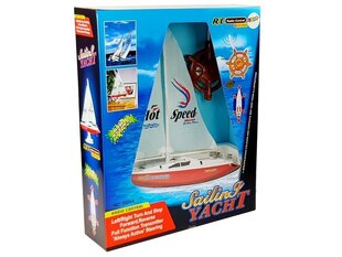 Парусная лодка с дистанционным управлением, 50 см, руль 27 МГц, 15 км / ч, красная цена и информация | Игрушки для мальчиков | pigu.lt