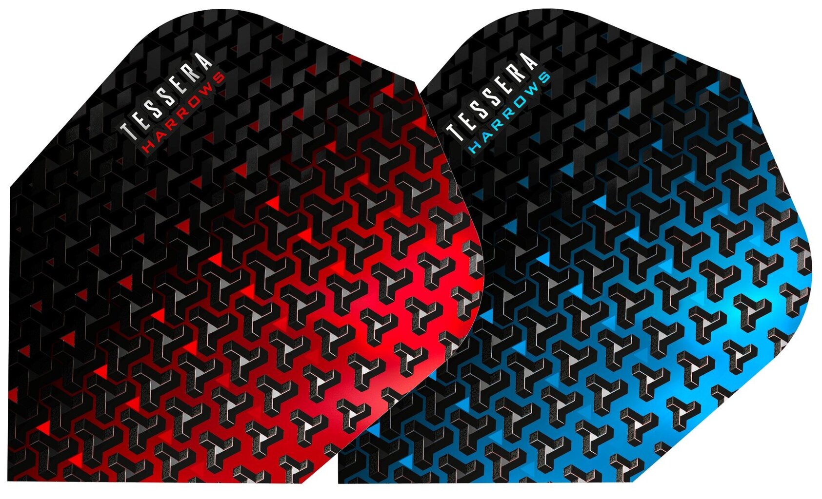 Smiginio sparneliai Harrows Tesera 5700, juodi/mėlyni/raudoni kaina ir informacija | Smiginis | pigu.lt