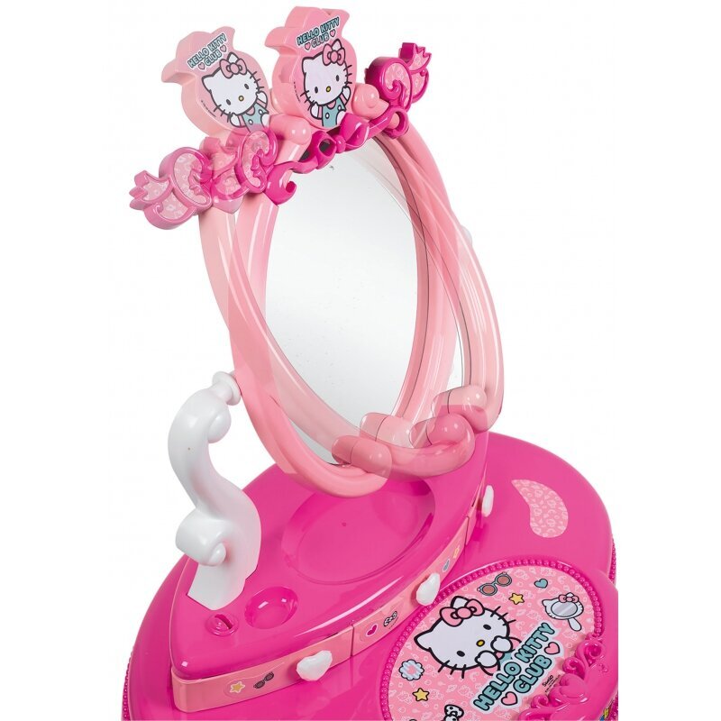 Smoby Hello Kitty 2in1 kosmetinis staliukas su Mirror kėde kaina ir informacija | Žaislai mergaitėms | pigu.lt