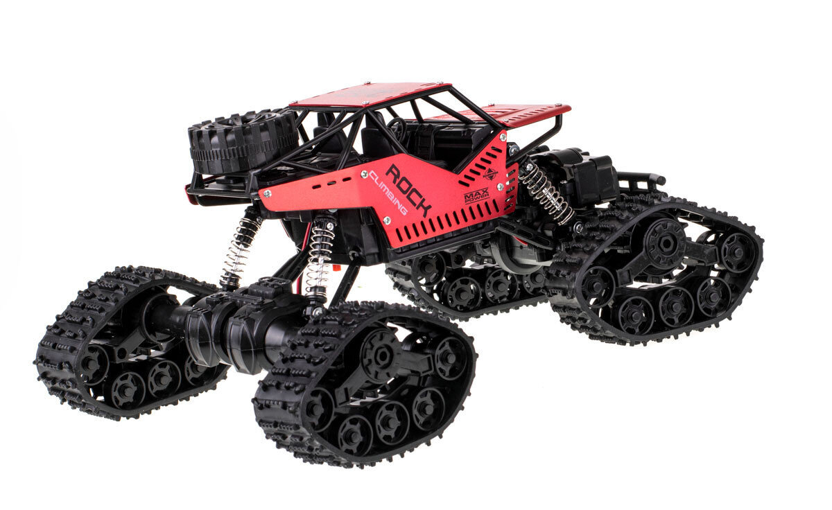 Nuotoliniu būdu valdomas automobilis Rock Crawler 4x4 Strong Climbing car, LHC012, raudonas цена и информация | Žaislai berniukams | pigu.lt