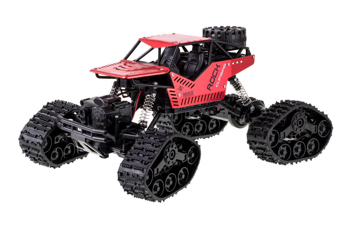 Nuotoliniu būdu valdomas automobilis Rock Crawler 4x4 Strong Climbing car, LHC012, raudonas цена и информация | Žaislai berniukams | pigu.lt