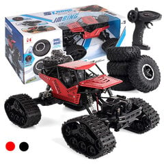 Nuotoliniu būdu valdomas automobilis Rock Crawler 4x4 Strong Climbing car, LHC012, raudonas цена и информация | Игрушки для мальчиков | pigu.lt