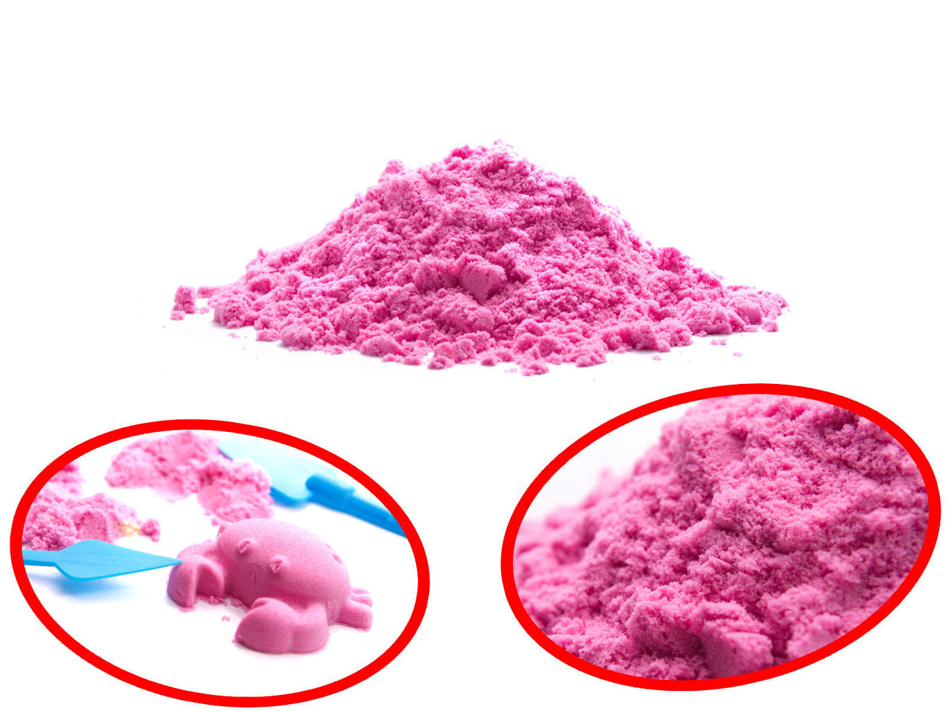 Kinetinis smėlis 1kg, rožinis kaina ir informacija | Lavinamieji žaislai | pigu.lt