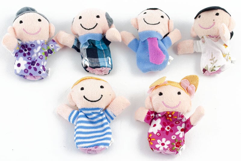 Pirštų lėlių šeima 12667, 6 vnt цена и информация | Žaislai mergaitėms | pigu.lt