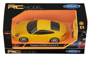 Модель автомобиля с радиоуправлением Welly 1/24 Porsche 911 (991)Carrera S 12718 цена и информация | Игрушки для мальчиков | pigu.lt