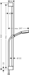 Dušo komplektas Hansgrohe Pulsify Select S 105, chrome kaina ir informacija | Dušo komplektai ir panelės | pigu.lt