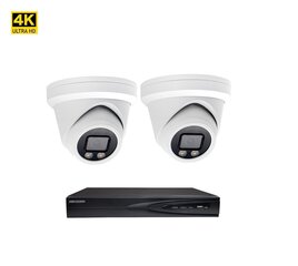 8MP/4K IP POE vaizdo stebėjimo kamerų VAI2385HKB + Hikvision NVR 7604 komplektas kaina ir informacija | Stebėjimo kameros | pigu.lt