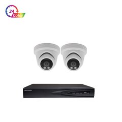 5MP IP POE vaizdo stebėjimo kamerų VAI2347HKB 24 Color Dome + Hikvision NVR 7604 komplektas kaina ir informacija | Stebėjimo kameros | pigu.lt