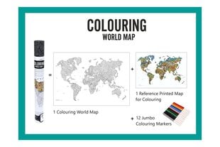 Карта мира для раскраски цена и информация | Развивающие игрушки | pigu.lt