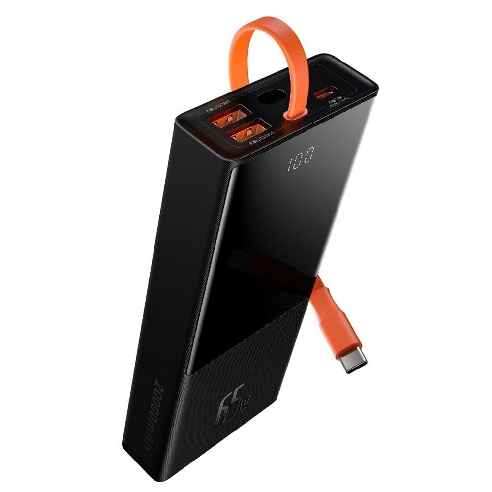 Atsarginis maitinimo šaltinis PowerBank Baseus 20000mAh, PD, 2xUSB + USB-C, USB-C laidas, 65W цена и информация | Atsarginiai maitinimo šaltiniai (power bank) | pigu.lt