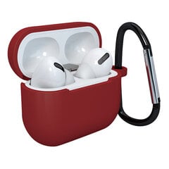 Мягкий силиконовый чехол для наушников Apple AirPods 3 + клип-крючок красный, чехол D цена и информация | Аксессуары для наушников | pigu.lt