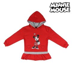 Megztinis su kapišonu mergaitėms Minnie Mouse 74243, raudonas kaina ir informacija | Megztiniai, bluzonai, švarkai mergaitėms | pigu.lt
