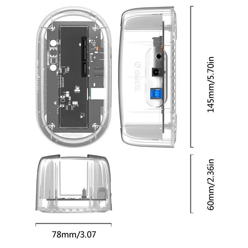 Adapteris Orico 1-Bay HDD/SSD 3.5” USB-B 3.0, SATA III kaina ir informacija | Adapteriai, USB šakotuvai | pigu.lt